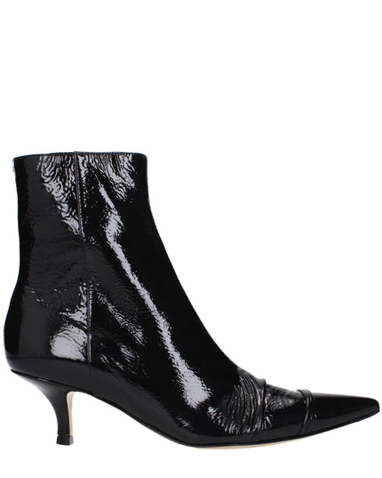 Maison Margiela Black Leather Ankle Boots