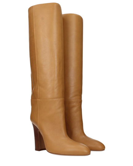 Paris Texas Brown Leather High Heel Boots