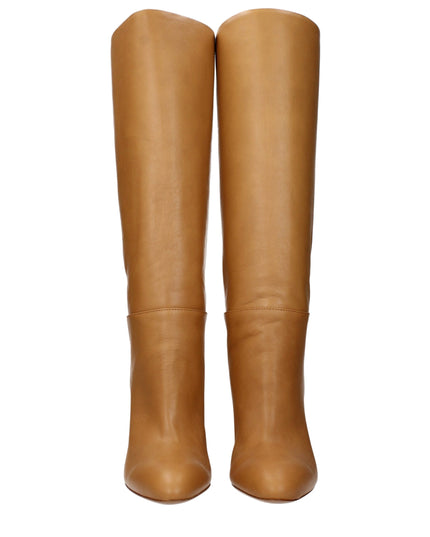 Paris Texas Brown Leather High Heel Boots