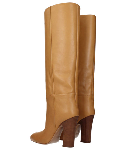 Paris Texas Brown Leather High Heel Boots