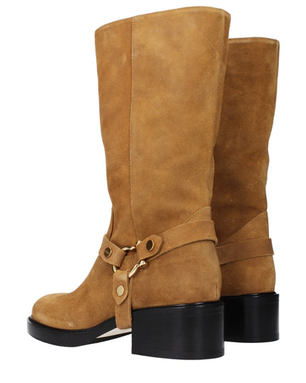 Chloé Brown Leather Ankle Boots