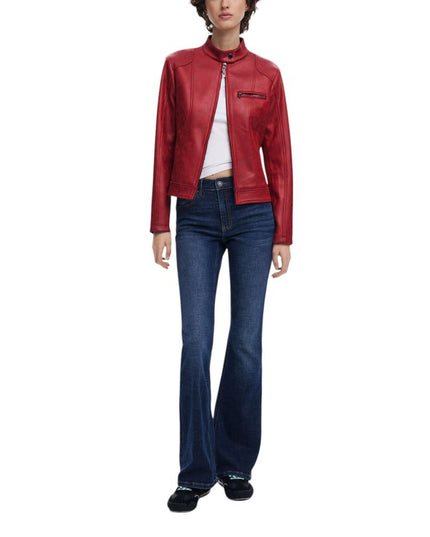 Desigual Red Polyester Bomber
