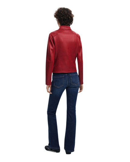 Desigual Red Polyester Bomber