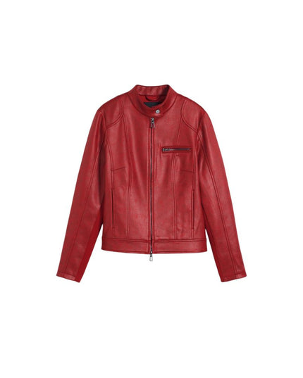 Desigual Red Polyester Bomber