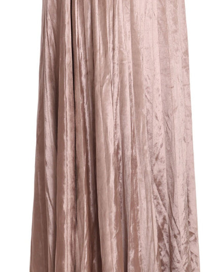 Mangano Chocolate Viscose High Waist A-line Maxi Skirt