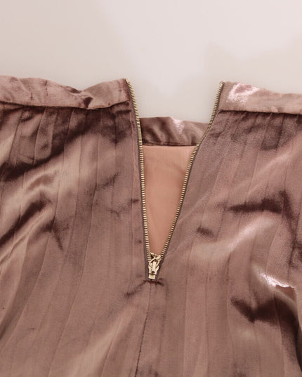 Mangano Chocolate Viscose High Waist A-line Maxi Skirt