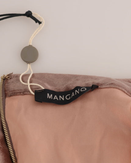 Mangano Chocolate Viscose High Waist A-line Maxi Skirt