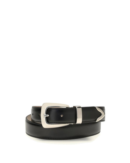 Khaite Black Calf Leather Bos Taurus Regular Belt