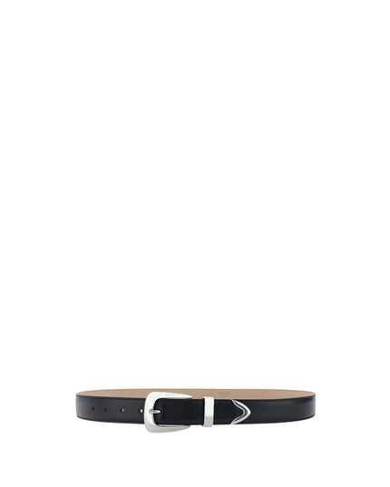 Khaite Black Calf Leather Bos Taurus Regular Belt