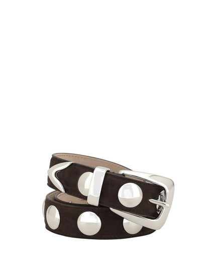 Khaite Brown Calf Leather Bos Taurus Regular Belt