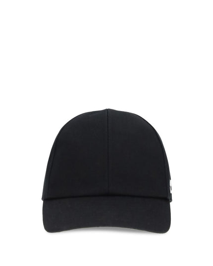 Courrèges Black Cotton Cap (Baseball Hat)