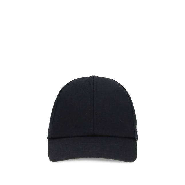 Courrèges Black Cotton Cap (Baseball Hat)