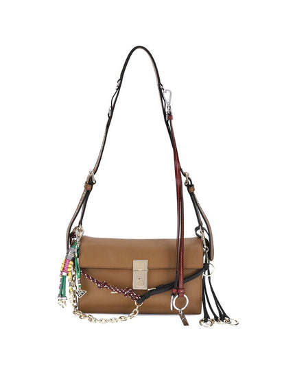 Prada Brown Calf Leather Bos Taurus Shoulder Bag