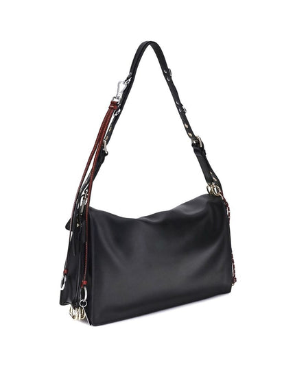 Prada Black Calf Leather Bos Taurus Shoulder Bag