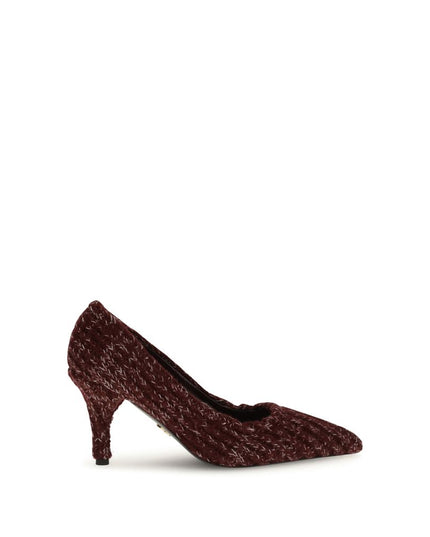 Prada Bordeaux Calf Leather Bos Taurus Platform Pumps