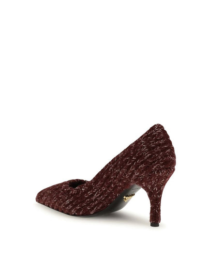 Prada Bordeaux Calf Leather Bos Taurus Platform Pumps