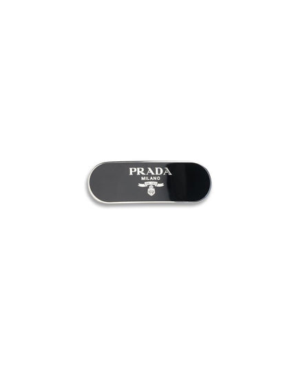 Prada Black Brass Hair Clip