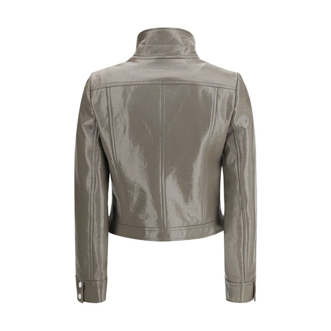 Courrèges Gray Cotton Full-Length Jacket