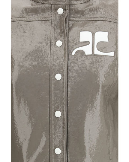 Courrèges Gray Cotton Full-Length Jacket