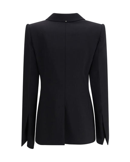 Max Mara Black Fleece Wool Coat