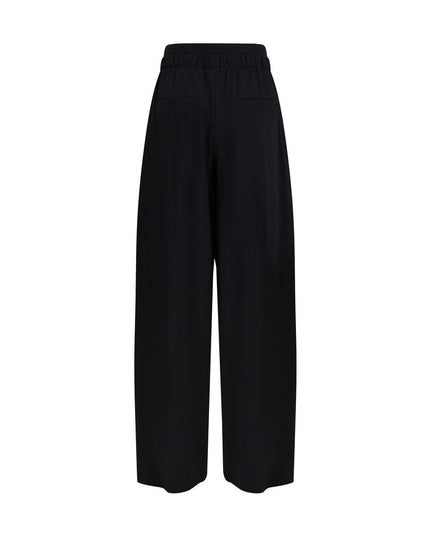 Max Mara Black Fleece Wool Casual Pants