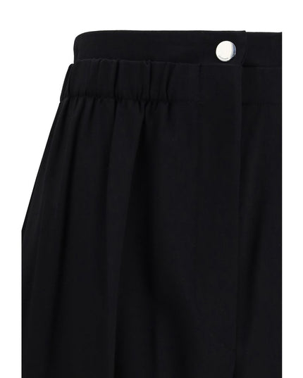 Max Mara Black Fleece Wool Casual Pants