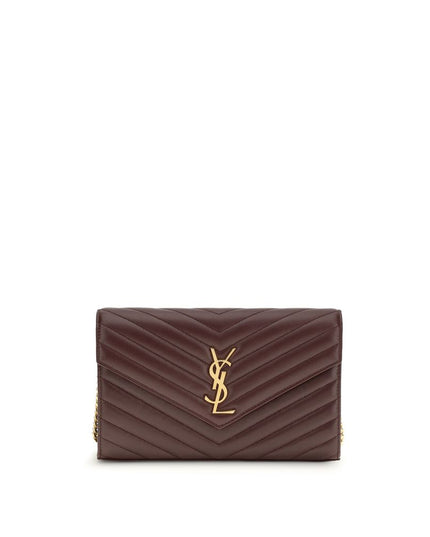 Saint Laurent Bordeaux Calf Leather Bos Taurus Wallet