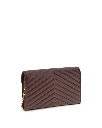 Saint Laurent Bordeaux Calf Leather Bos Taurus Wallet