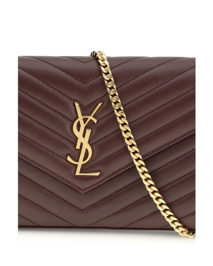 Saint Laurent Bordeaux Calf Leather Bos Taurus Wallet