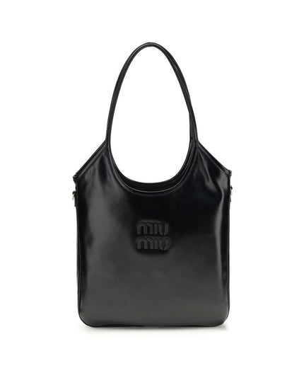 Miu Miu Black Calf Leather Bos Taurus Shoulder Bag