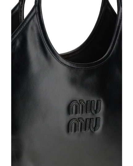 Miu Miu Black Calf Leather Bos Taurus Shoulder Bag