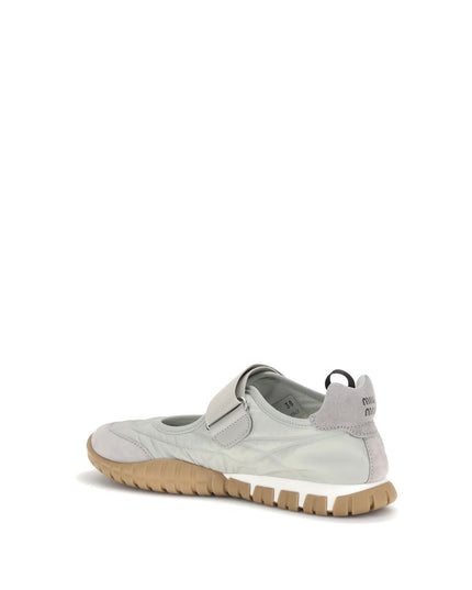 Miu Miu Gray Recycled Polyamide Ballet Flats