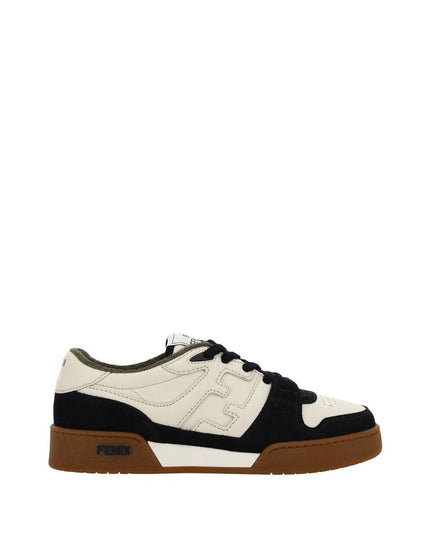 Fendi Black Calf Leather Bos Taurus Chunky Sneakers