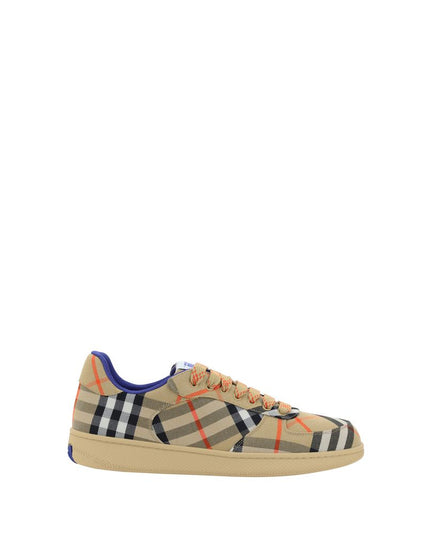 Burberry Beige Fabric Low Top Sneakers