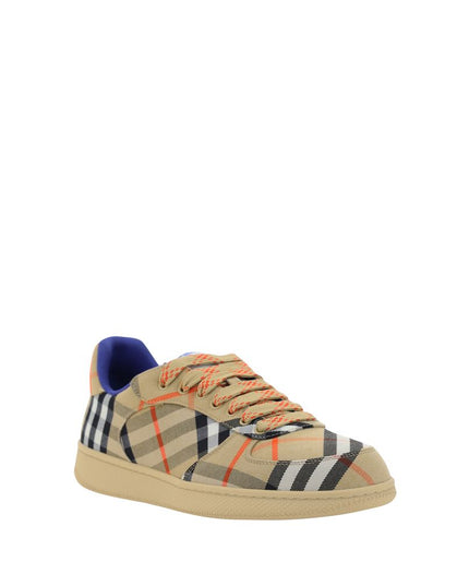 Burberry Beige Fabric Low Top Sneakers