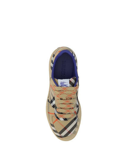 Burberry Beige Fabric Low Top Sneakers