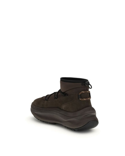 Moon Boot Brown Polyester Lace-Up Boots