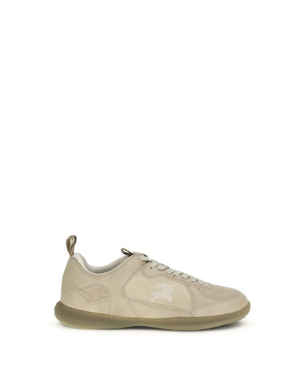 Burberry Beige Calf Leather Bos Taurus Athletic Sneakers