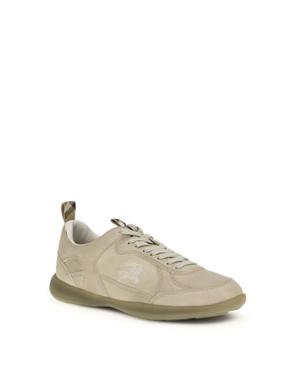 Burberry Beige Calf Leather Bos Taurus Athletic Sneakers