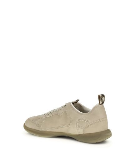 Burberry Beige Calf Leather Bos Taurus Athletic Sneakers