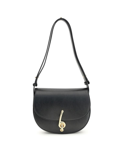 Burberry Black Calf Leather Bos Taurus Shoulder Bag