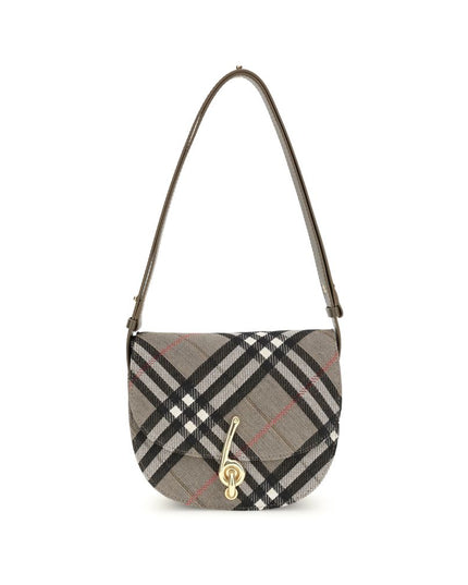 Burberry Gray Fabric Shoulder Bag