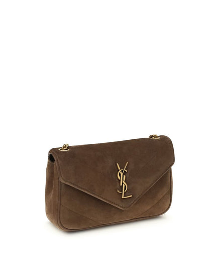 Saint Laurent Brown Leather Shoulder Bag