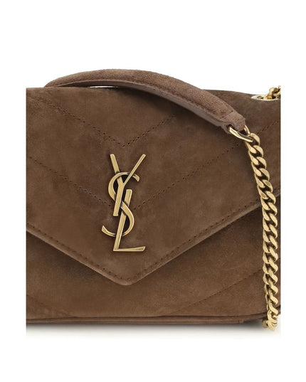 Saint Laurent Brown Leather Shoulder Bag