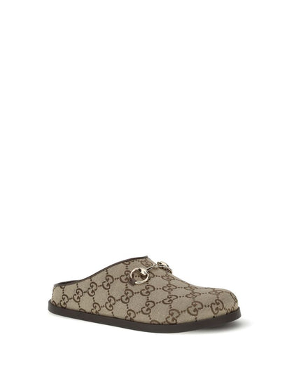 Gucci Beige Cotton Mules