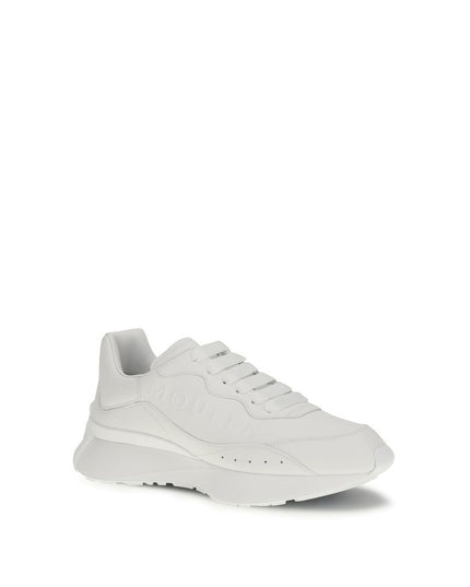 Alexander McQueen White Calf Leather Bos Taurus Chunky Sneakers