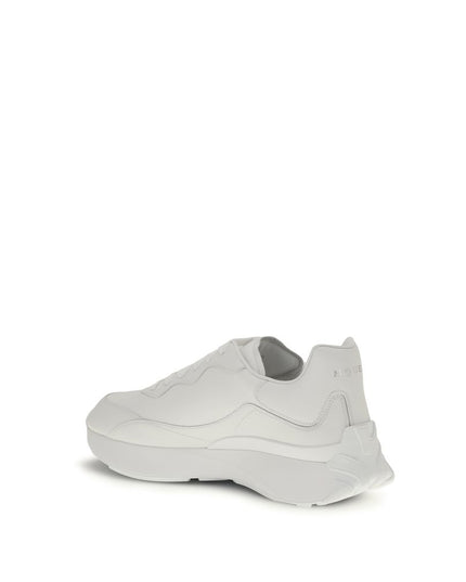 Alexander McQueen White Calf Leather Bos Taurus Chunky Sneakers