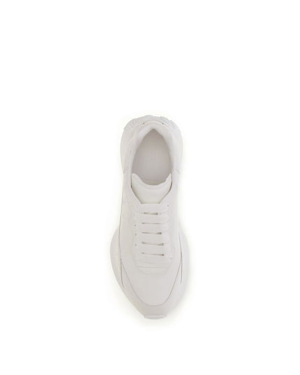Alexander McQueen White Calf Leather Bos Taurus Chunky Sneakers