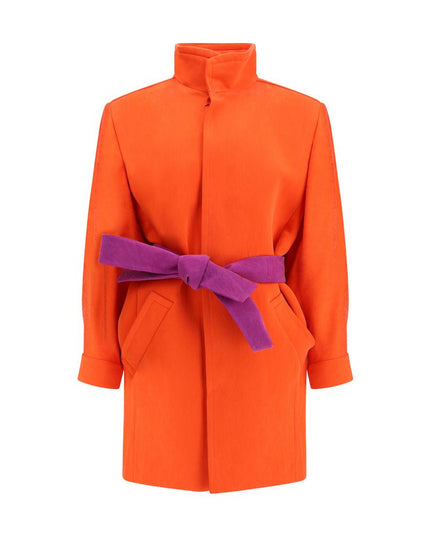 Saint Laurent Orange Silk Coat