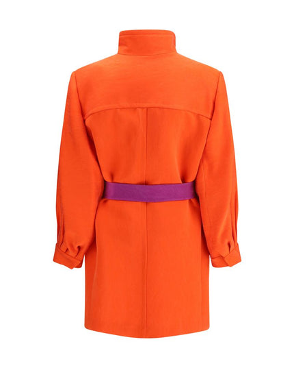 Saint Laurent Orange Silk Coat